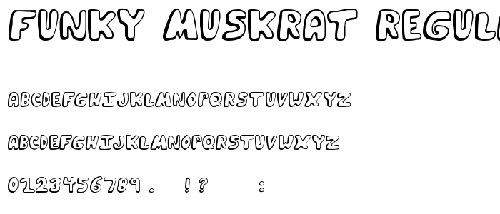 Funky Muskrat Regular font